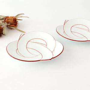 Serving Plate Knot Red｜Arita Ware