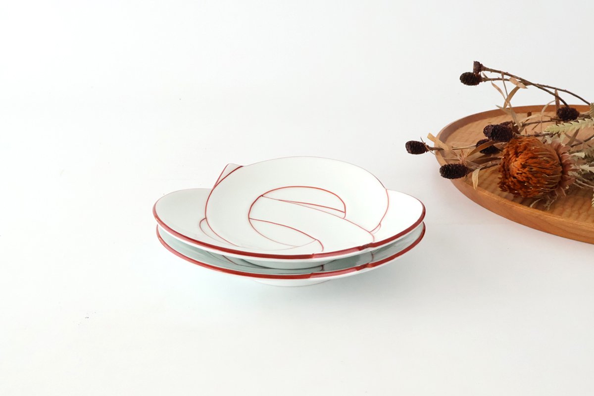 Serving Plate Knot Red｜Arita Ware