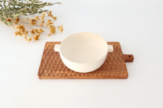 Craft Ishikawa Hand-held Gratin Dish White Heat-resistant S | Banko Ware