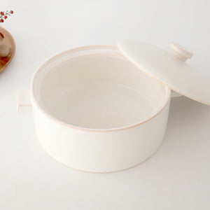 Craft Ishikawa Flat Pot White Heat Resistant | Banko Ware