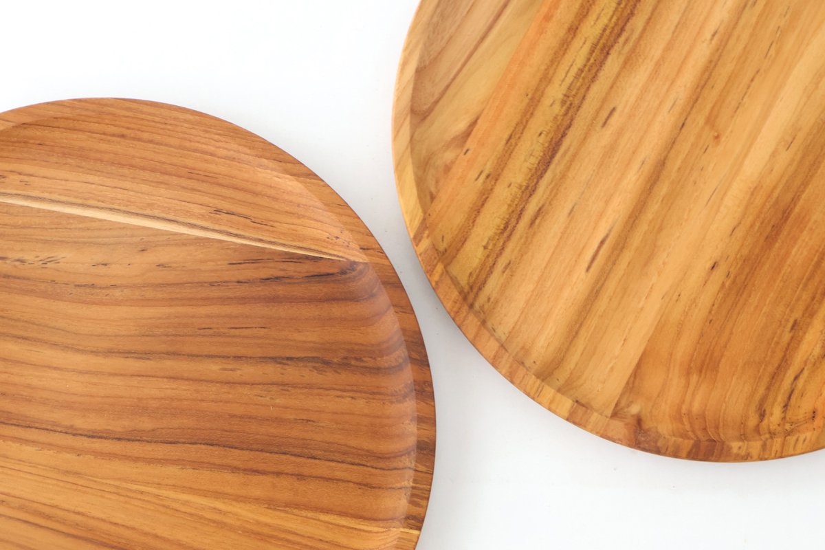 Bread Plate natural wood  L