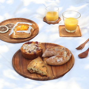 Bread Plate natural wood  L