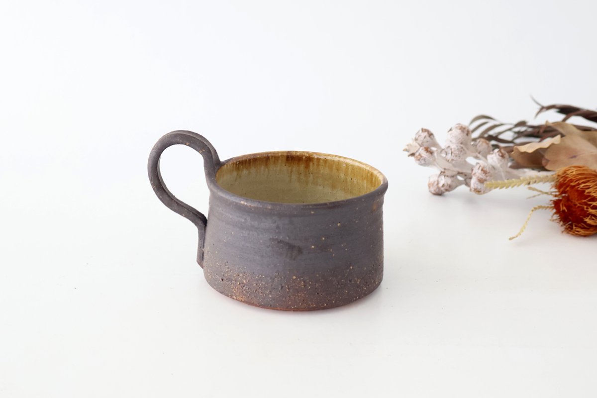 Kosendo Soup Mug Brown Tag | Shigaraki Ware