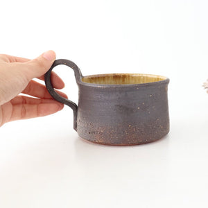 Kosendo Soup Mug Brown Tag | Shigaraki Ware