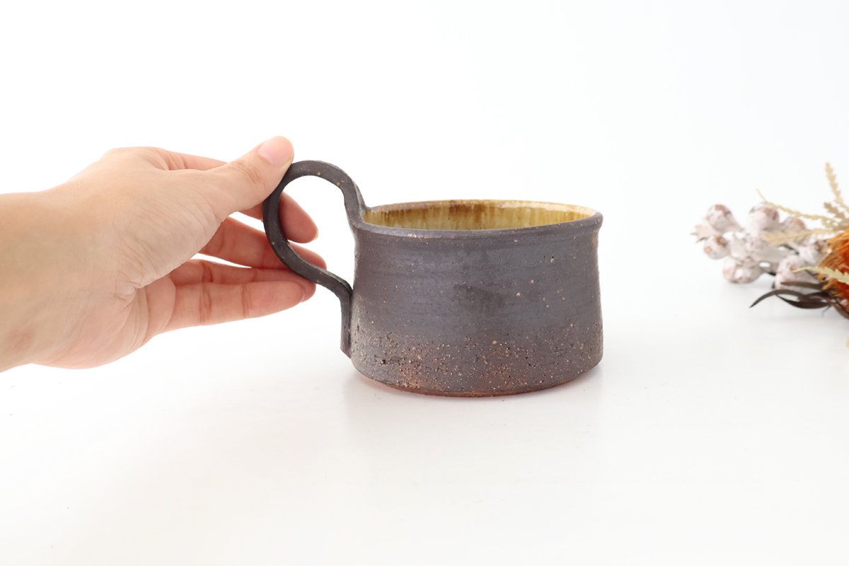 Kosendo Soup Mug Brown Tag | Shigaraki Ware