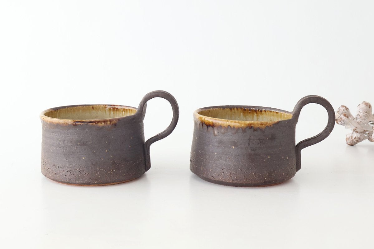 Kosendo Soup Mug Brown Tag | Shigaraki Ware