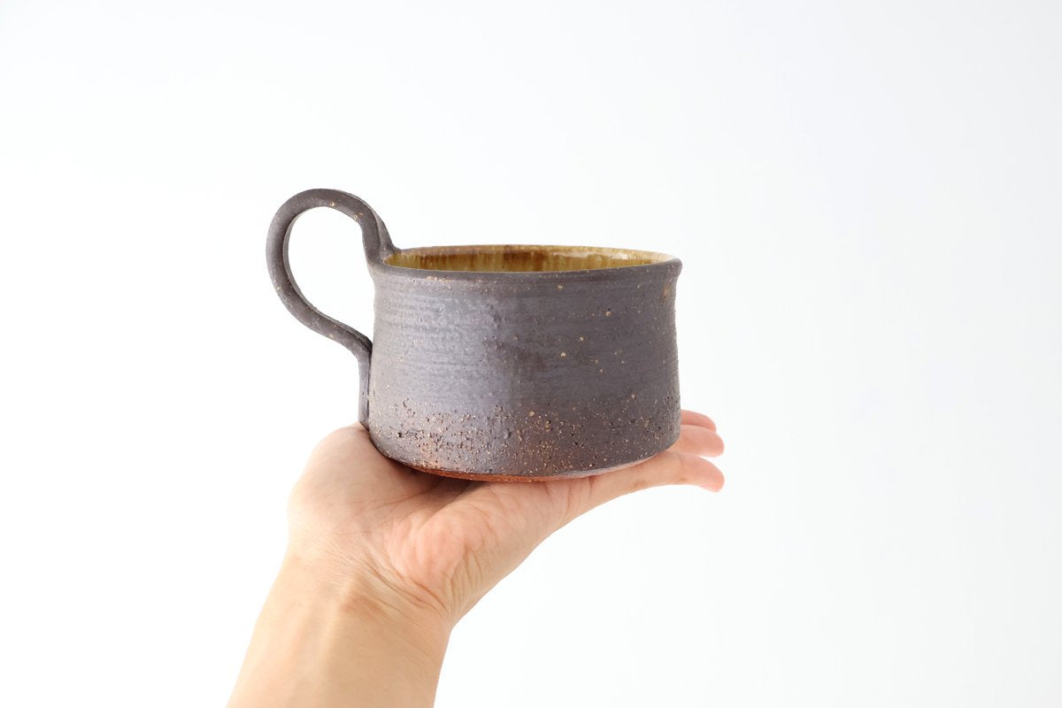 Kosendo Soup Mug Brown Tag | Shigaraki Ware