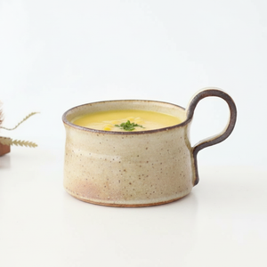 Kosendo Soup Mug White Tag | Shigaraki Ware