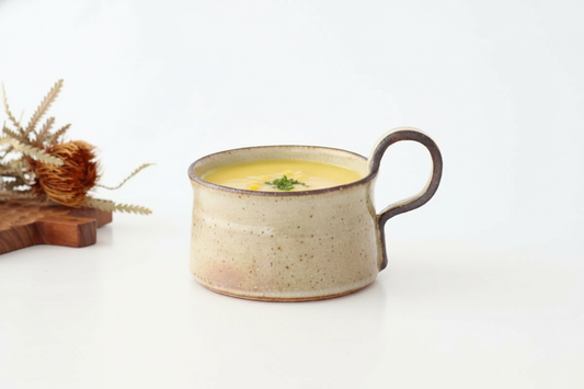 Kosendo Soup Mug White Tag | Shigaraki Ware