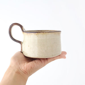 Kosendo Soup Mug White Tag | Shigaraki Ware