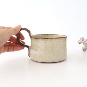 Kosendo Soup Mug White Tag | Shigaraki Ware