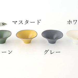 kei Morning Glory-shaped Small Bowl Green | Kobachi Mino Ware