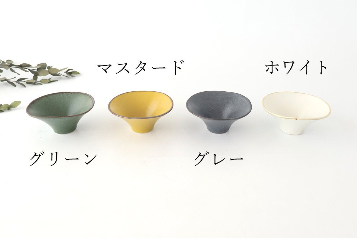 kei Morning Glory-shaped Small Bowl Green | Kobachi Mino Ware