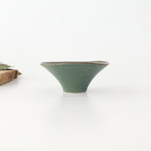 kei Morning Glory-shaped Small Bowl Green | Kobachi Mino Ware