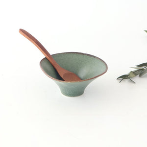 kei Morning Glory-shaped Small Bowl Green | Kobachi Mino Ware