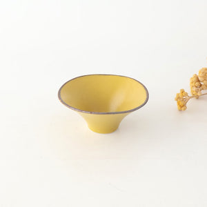 kei Morning Glory-shaped Small Bowl Mustard | Kobachi Mino Ware