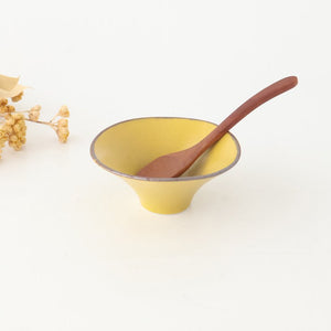 kei Morning Glory-shaped Small Bowl Mustard | Kobachi Mino Ware