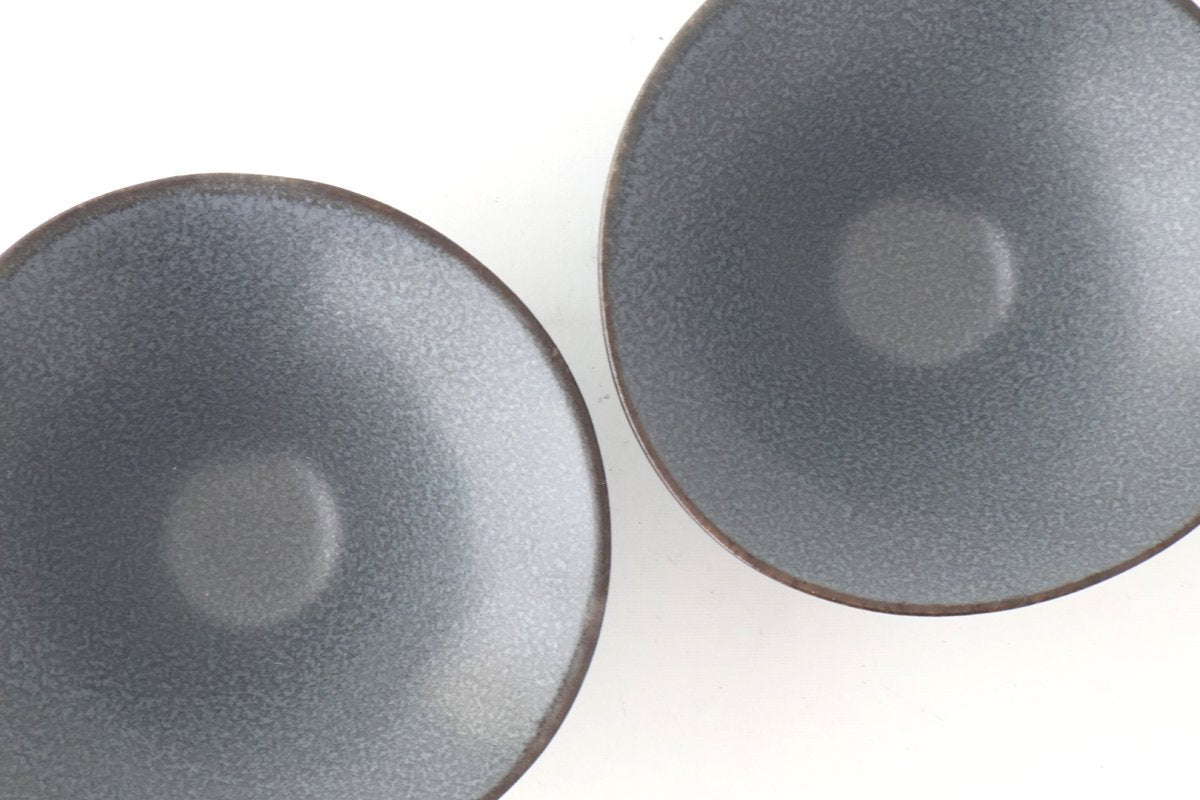 kei Morning Glory-shaped Small Bowl Gray | Kobachi Mino Ware