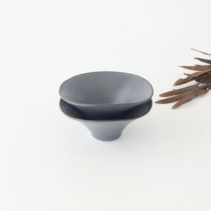 kei Morning Glory-shaped Small Bowl Gray | Kobachi Mino Ware