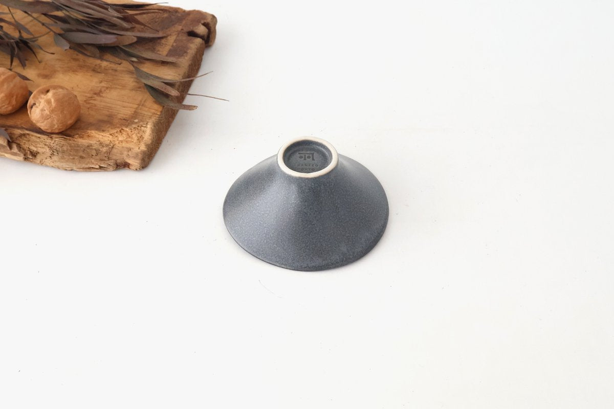 kei Morning Glory-shaped Small Bowl Gray | Kobachi Mino Ware