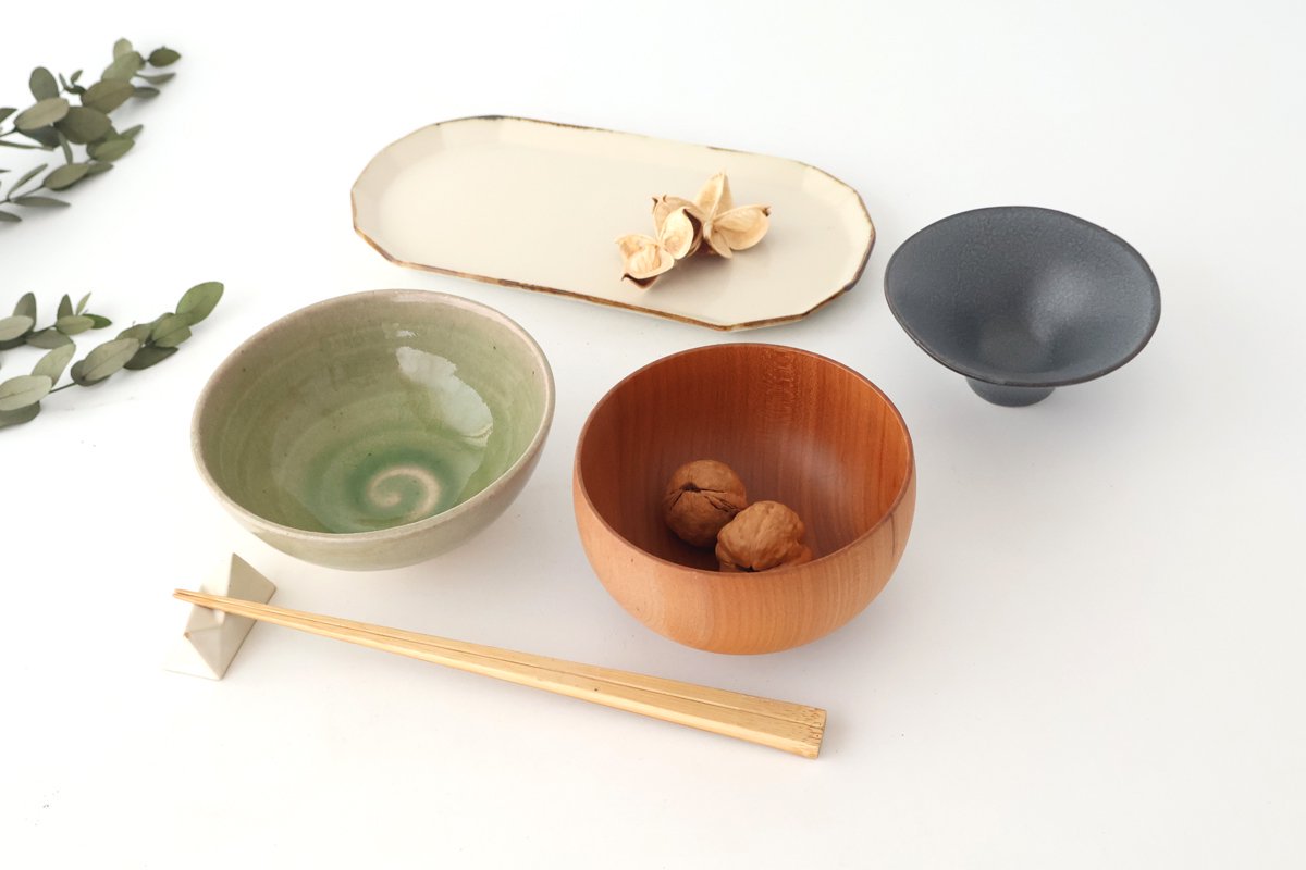 kei Morning Glory-shaped Small Bowl Gray | Kobachi Mino Ware