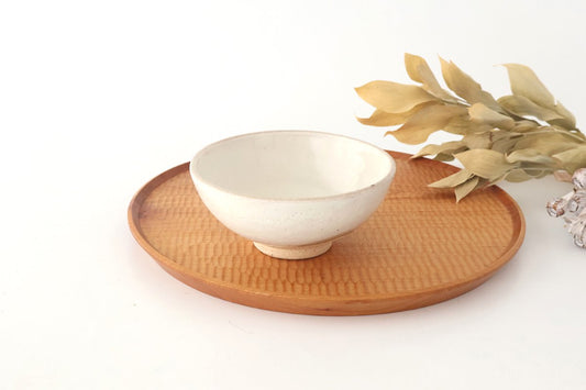 Rough Clay Rice Bowl White | Mino Ware