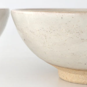 Rough Clay Rice Bowl White | Mino Ware