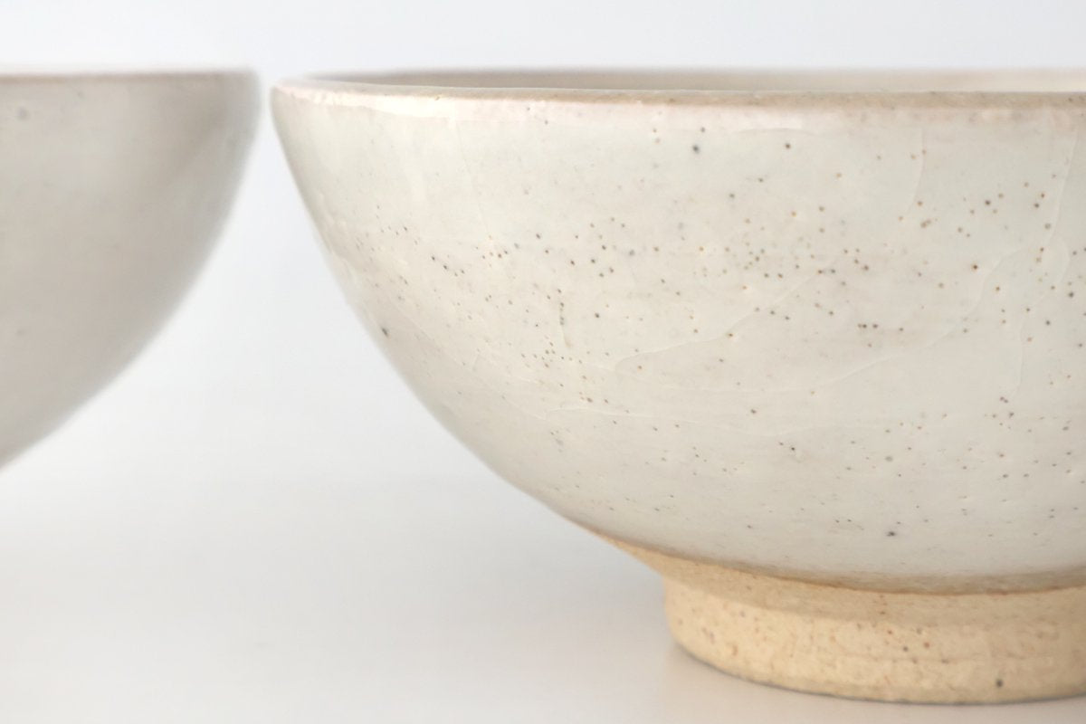 Rough Clay Rice Bowl White | Mino Ware