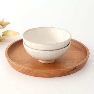 Rough Clay Rice Bowl White | Mino Ware