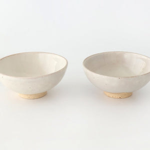 Rough Clay Rice Bowl White | Mino Ware