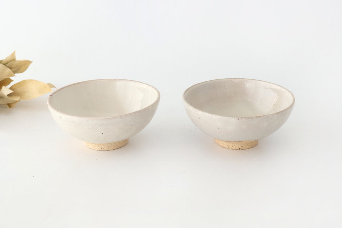 Rough Clay Rice Bowl White | Mino Ware