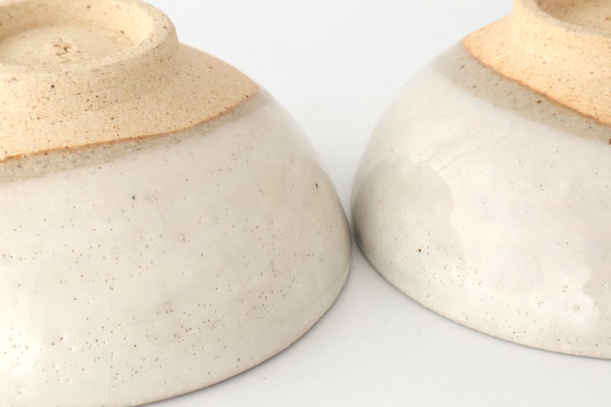 Rough Clay Rice Bowl White | Mino Ware