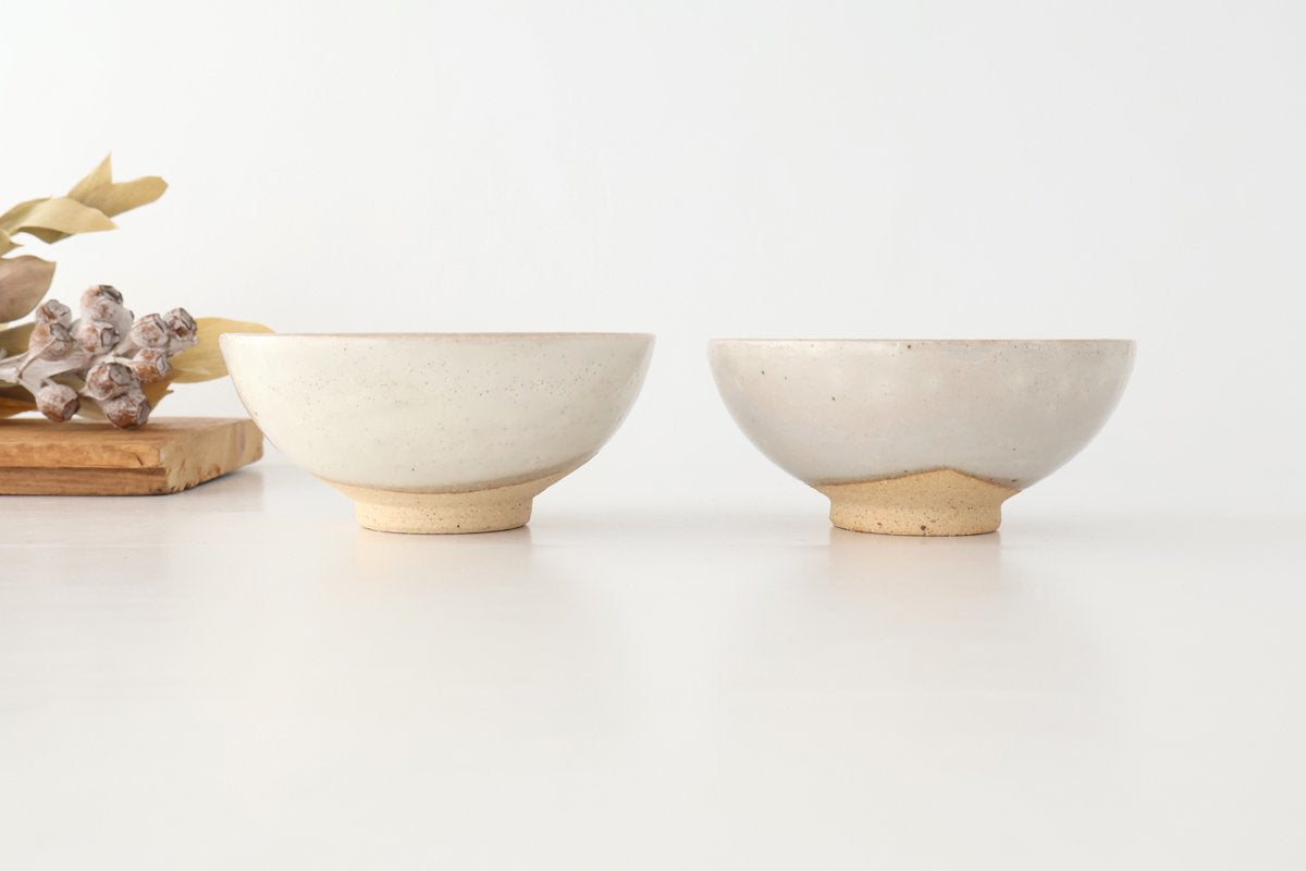 Rough Clay Rice Bowl White | Mino Ware