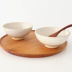 Rough Clay Rice Bowl White | Mino Ware