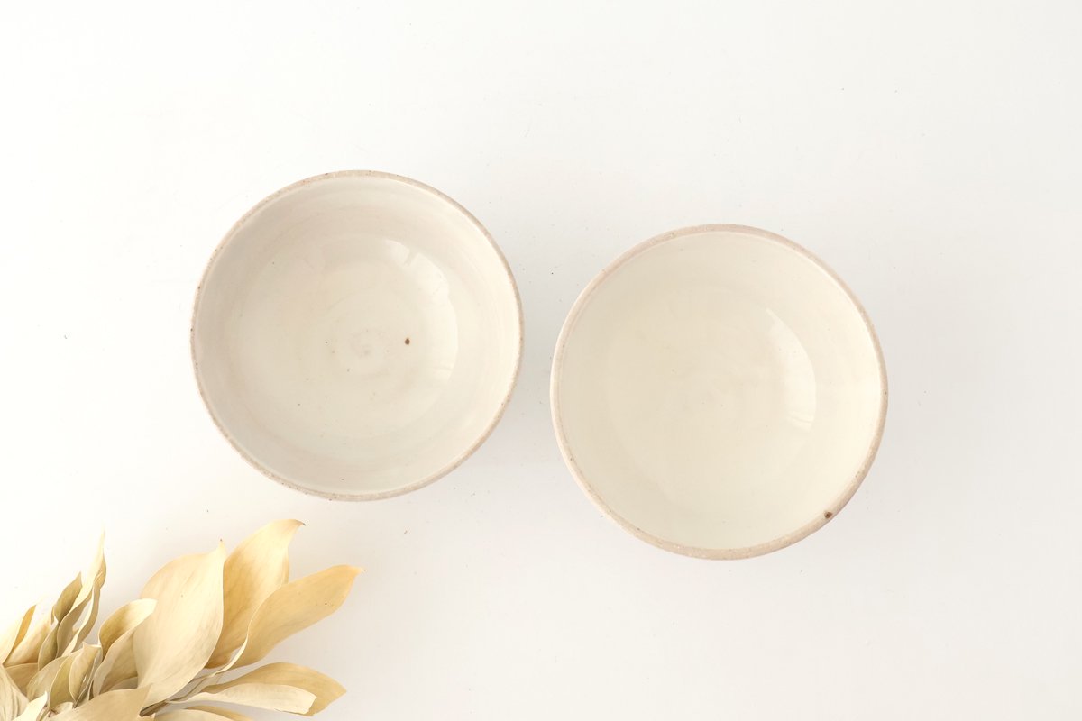 Rough Clay Rice Bowl White | Mino Ware