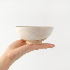 Rough Clay Rice Bowl White | Mino Ware