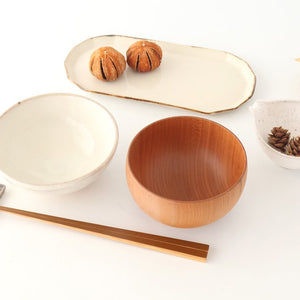 Rough Clay Rice Bowl White | Mino Ware