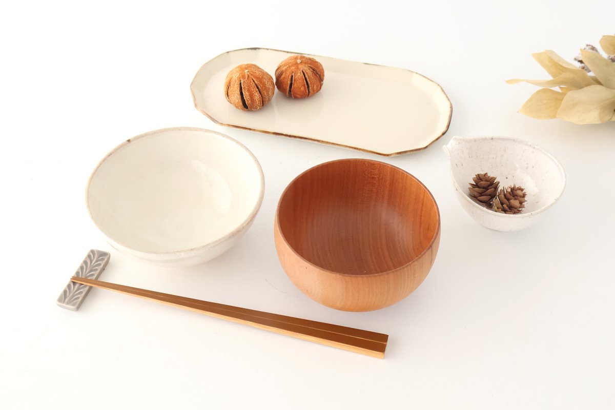 Rough Clay Rice Bowl White | Mino Ware