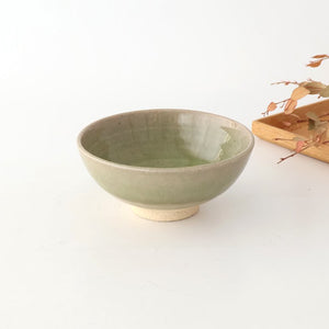 Rough Clay Rice Bowl Green | Mino Ware