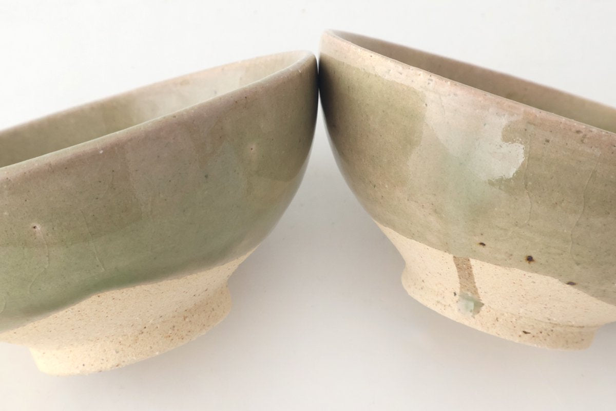 Rough Clay Rice Bowl Green | Mino Ware