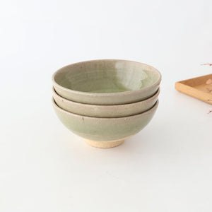 Rough Clay Rice Bowl Green | Mino Ware