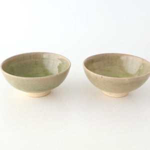 Rough Clay Rice Bowl Green | Mino Ware