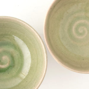 Rough Clay Rice Bowl Green | Mino Ware