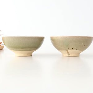 Rough Clay Rice Bowl Green | Mino Ware