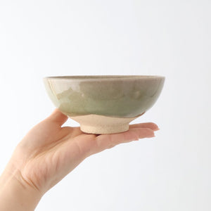 Rough Clay Rice Bowl Green | Mino Ware