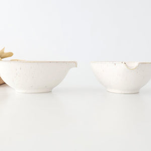 Fig-shape Bowl Katakuchi White 15cm/6in | Serving Bowl Mino Ware