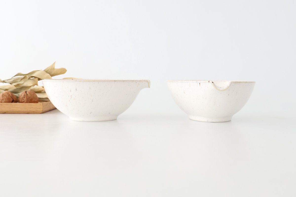 Fig-shape Bowl Katakuchi White 15cm/6in | Serving Bowl Mino Ware