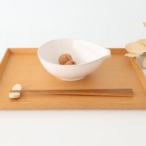 Fig-shape Bowl Katakuchi White 15cm/6in | Serving Bowl Mino Ware