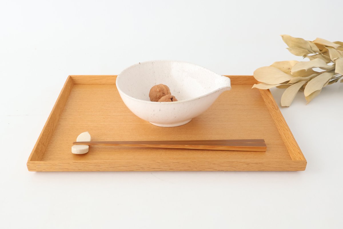 Fig-shape Bowl Katakuchi White 15cm/6in | Serving Bowl Mino Ware