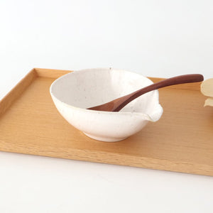 Fig-shape Bowl Katakuchi White 15cm/6in | Serving Bowl Mino Ware